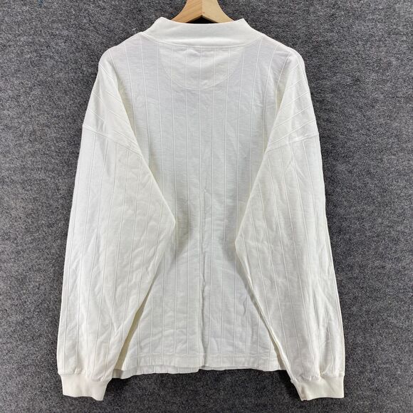 New Structure Sweater Pullover Women XL White Knit High Neck Long Sleeve Cotton - Picture 2 of 9